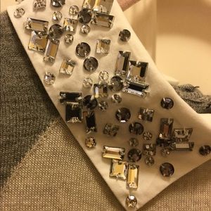 EUC Jeweled Collar J. Crew Sweater size L